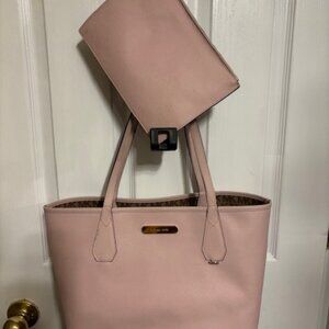 Michael Kors  Signature Brown and Blush Tote